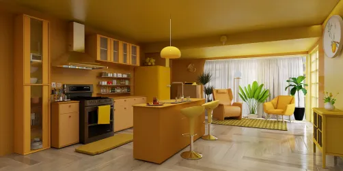 Yellow kitchen