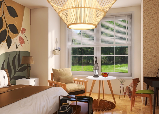 Relaxing homestay room Design Rendering