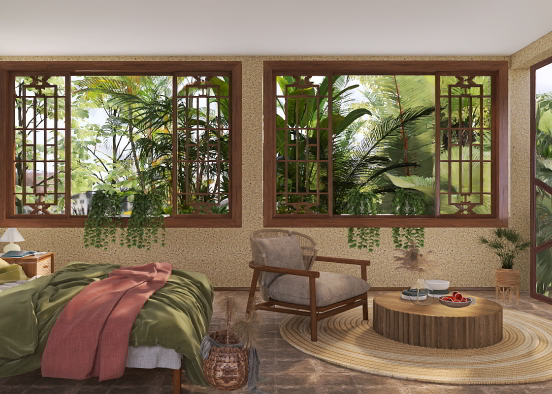 Eco bedroom 💚 Design Rendering