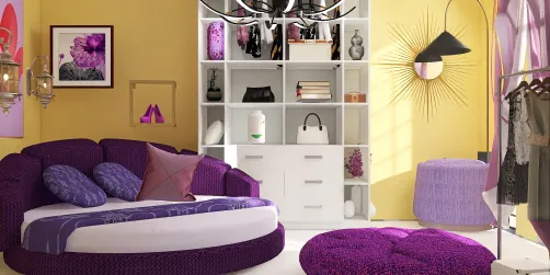 Viola lilla giallo decò
