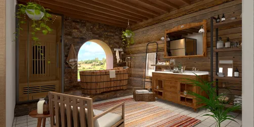 Farmhouse style bathroom🤎