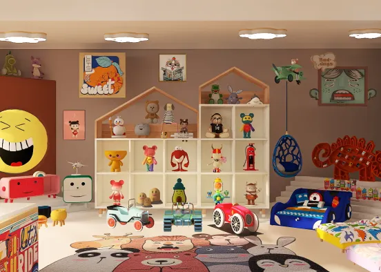Small  kids room and toy store downtown  Design Rendering