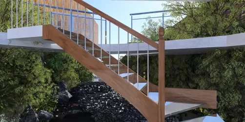 Cabane public dans les bois av ruisseau