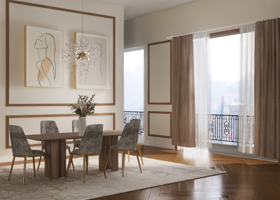 dining room apartment  Design Rendering