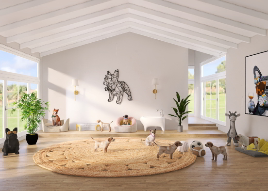 Sala de Cães🐕 Dog Living Room✨ Design Rendering