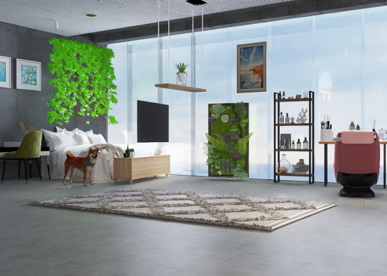 This is a teenager room. Design Rendering