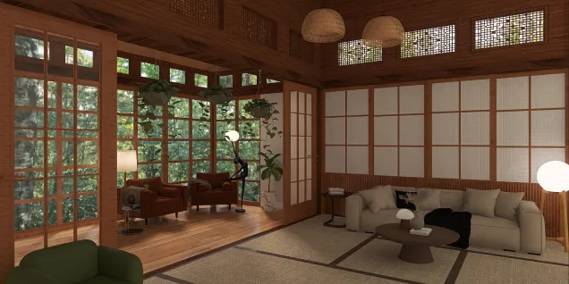 Chinese inspired living room 