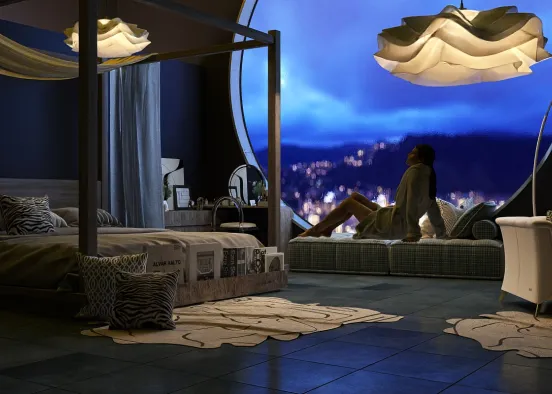 # bedroom of light Renderização de Design