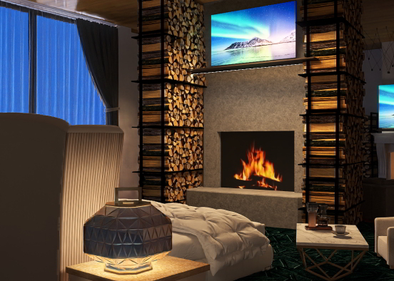 winter luxury room interior design  Design Rendering