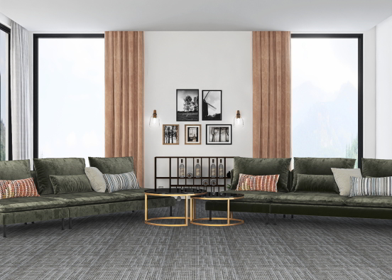 DoubleCouch Lounge Design Rendering