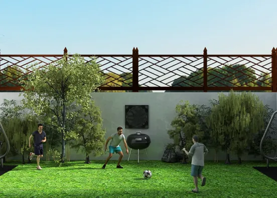 # Home garden football game ⚽ Renderização de Design