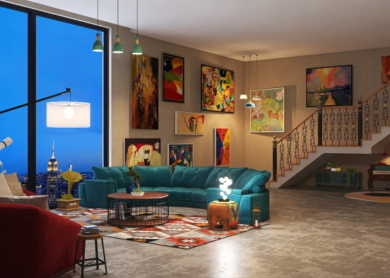 Colorful livingroom 🎨 Design Rendering