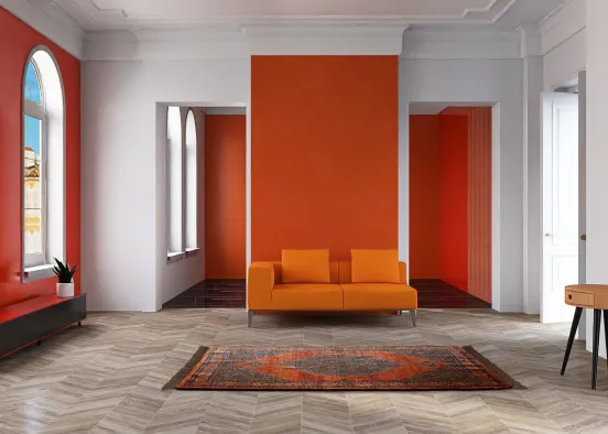 Les salon orange 🧡 Design Rendering