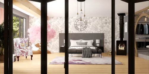 bedroom with walk in wardrobe