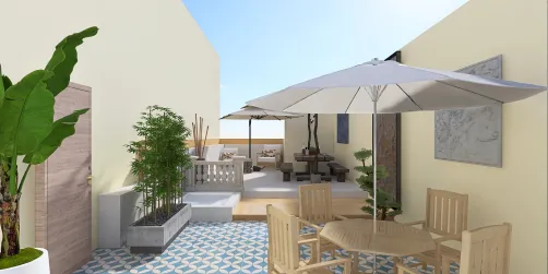 stylish Mediterranean style outside area 