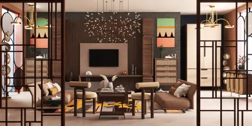 I love brown neutral colours for living areas 