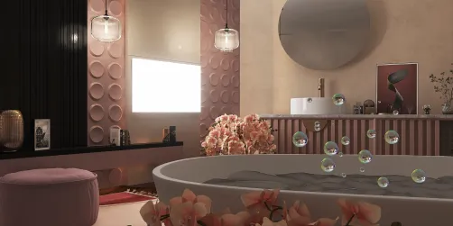 Luxury bathroom - pinky bath.🦄