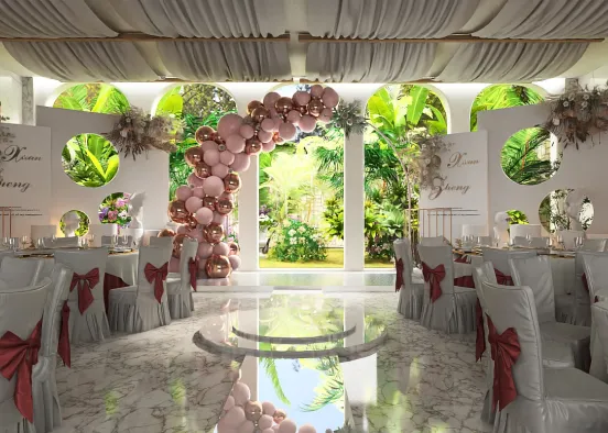 # Wedding reception  Renderização de Design