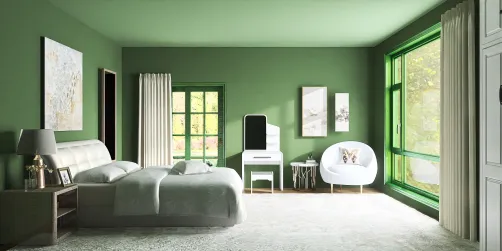 green and white