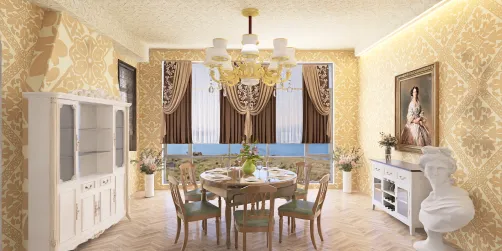 French Rococo Dining Room