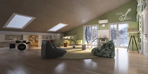 Teen music bedroom 
