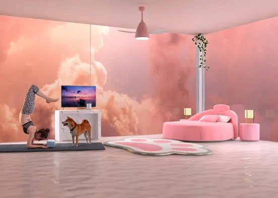 gymnastics/pinky theme room  Design Rendering