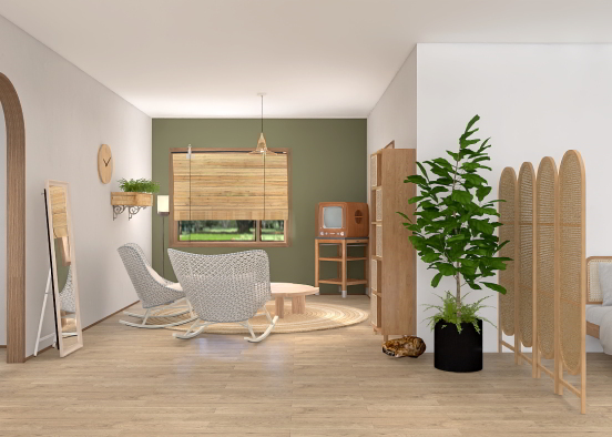 Simple Rattan room♡♡♡ Design Rendering