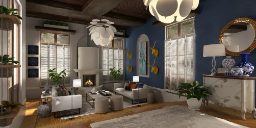 Tranquil Seaside Living Room 