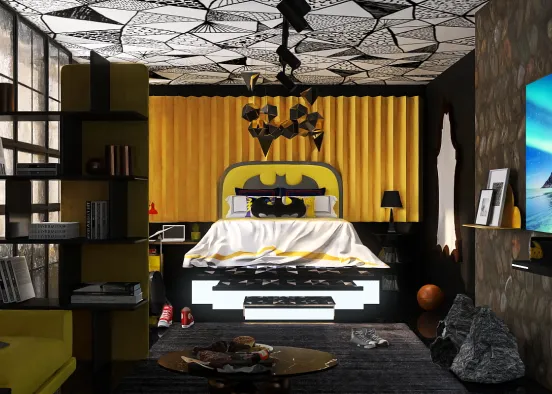 # teenage bedroom Renderização de Design
