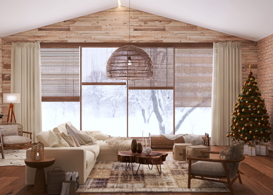 Winter Cabin Design Rendering
