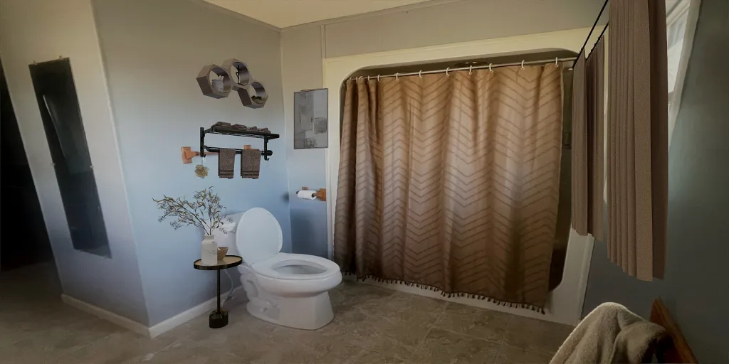 a bathroom with a toilet, shower, and sink 