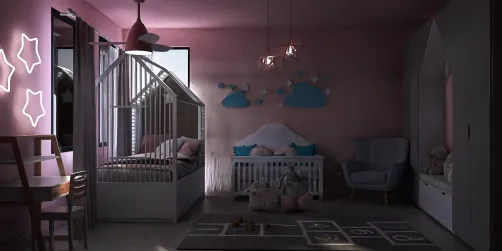 5/6 year olds and 0/1 year olds bedroom 