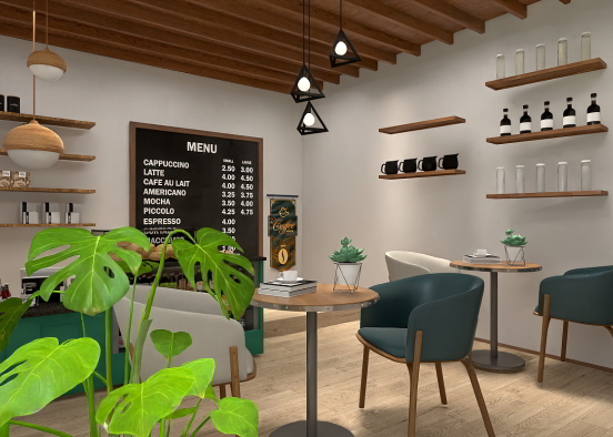 small cafe design ❣️ Design Rendering