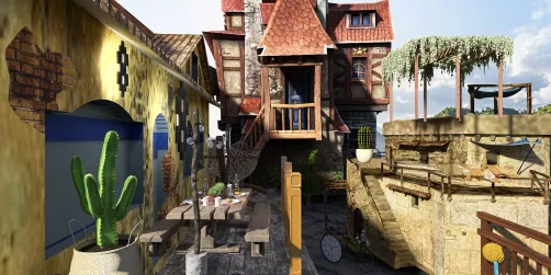 three dessert houses 