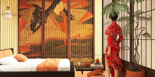 Japanese Style Bedroom. 2 of 20 Design Challenge.