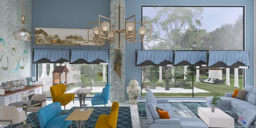 senior Living Lobby/ Café Area. 