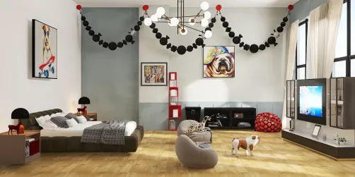 A wierd boys bauhaus room lol.