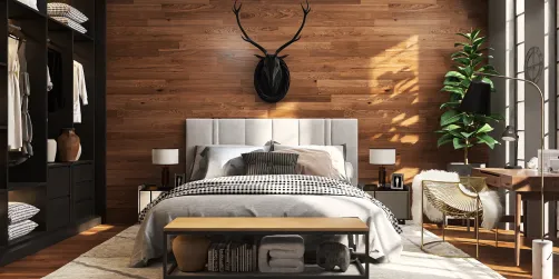 Industrial style bedroom