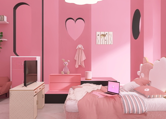 Small girls’s dream room Design Rendering