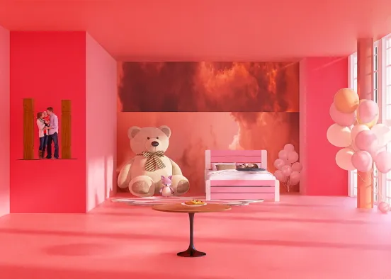 Pink Dream Bedroom  Design Rendering