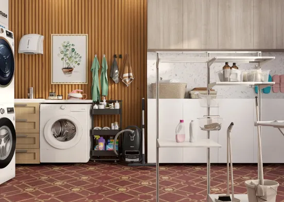 lavish laundry room  Design Rendering