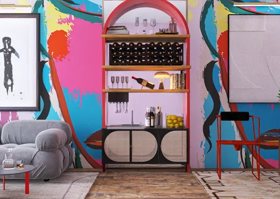 # Mini bar  Renderização de Design