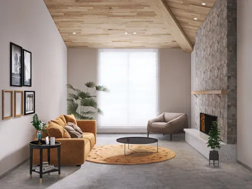 warm living room