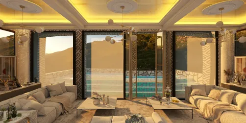 Poolside mountain villa