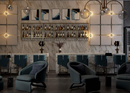 Bar and lounge  Design Rendering