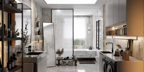 White Marble Bathroom 