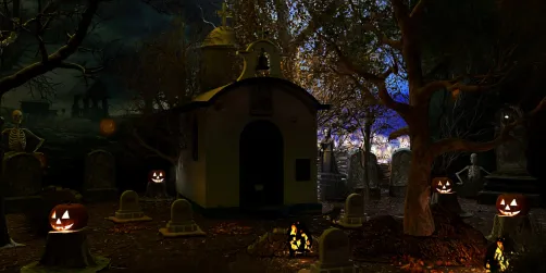 Haunted Halloween Graveyard 