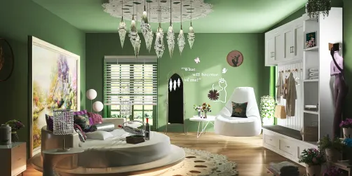 Green romantic bedroom 🪴🌳