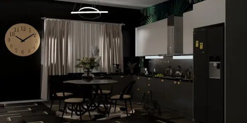 dark kitchen