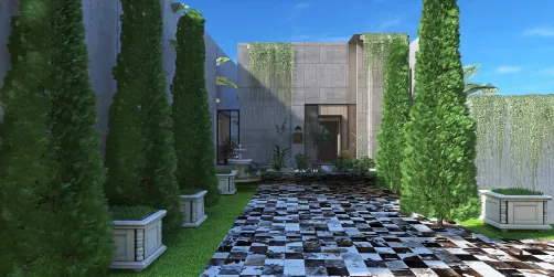Luxurious driveway of a luxury villa🌲🕍🌲